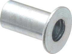 Value Collection - #8-32, 0.01 to 0.08" Grip, #2, Steel Standard Rivet Nut - Flat Head - Industrial Tool & Supply