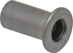 Value Collection - #8-32, 0.01 to 0.08" Grip, #2, Aluminum Standard Rivet Nut - Flat Head - Industrial Tool & Supply
