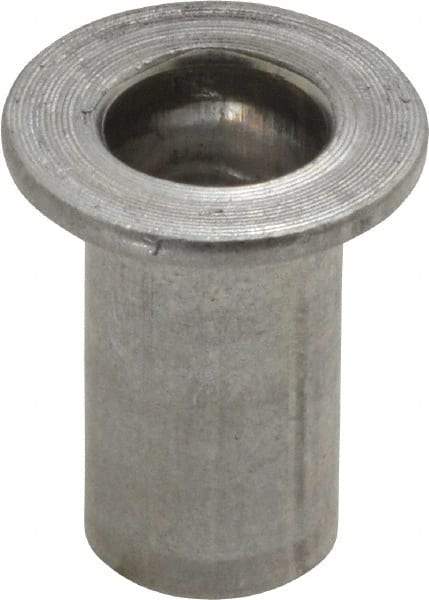 Value Collection - 5/16-18, 0.03 to 0.115" Grip, 27/64" Drill, Aluminum Standard Rivet Nut - Flat Head - Industrial Tool & Supply