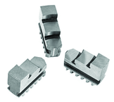 Hard Solid OD Jaws for 6" 3-Jaw Bison Scroll Chuck- 3 Piece Set - Industrial Tool & Supply
