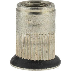 Value Collection - 1/4-28, 0.39 Insert Diam, 0.71" OAL, Sealed Head Open End Threaded Insert - 0.3906" Hole Diam, 1/2" Head Diam, Steel - Industrial Tool & Supply