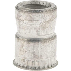 Value Collection - #8-32 UNC, Cadmium-Plated, Steel Knurled Rivet Nut Inserts - 0.03" to 0.09" Grip, 1/4" Drill Size, 0.269" Body Diam - Industrial Tool & Supply