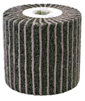 4 x 4 x 3/4" - Aluminum Oxide 120 G& S-Medium - Interleaf Flap Wheel Drum with Keyhole - Industrial Tool & Supply
