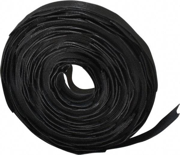 VELCRO Brand - 112 Piece 1" Wide x 8" Piece Length, Self Fastening Tie/Strap Hook & Loop Strap - Perforated/Pieces Roll, Black, Printable Surface - Industrial Tool & Supply