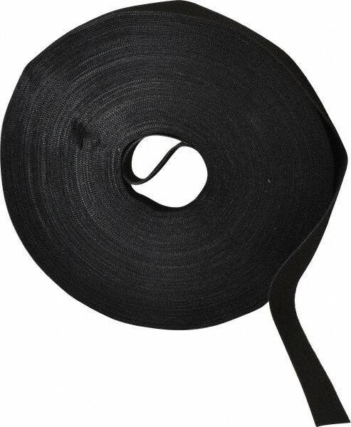 VELCRO Brand - 5/8" Wide x 25 Yd Long Self Fastening Tie/Strap Hook & Loop Roll - Continuous Roll, Black, Printable Surface - Industrial Tool & Supply