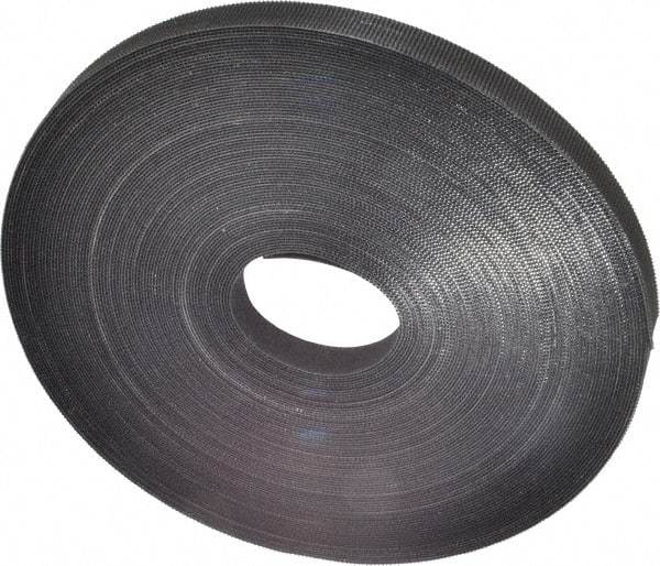 VELCRO Brand - 1/2" Wide x 25 Yd Long Self Fastening Tie/Strap Hook & Loop Roll - Continuous Roll, Black, Printable Surface - Industrial Tool & Supply