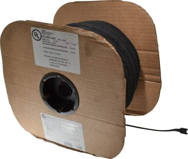 VELCRO Brand - 1329 Piece 1/2" Wide x 8-1/8" Piece Length, Self Fastening Tie/Strap Hook & Loop Strap - Perforated/Pieces Roll, Black - Industrial Tool & Supply