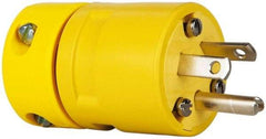 Value Collection - 120/208 VAC, 30 Amp, L21-30 NEMA, Straight, Ungrounded, Industrial Grade Connector - 4 Pole, 5 Wire, 3 Phase, Rubber, Yellow - Industrial Tool & Supply