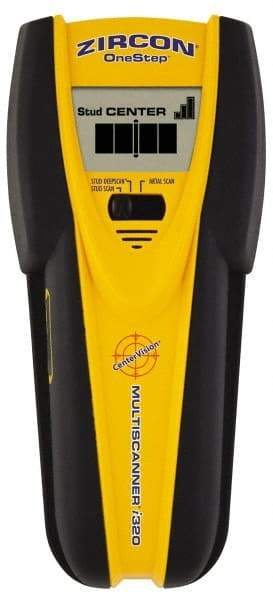 Zircon - 1-1/2" Deep Scan Multi-Function Stud Finder - 9V Battery, Detects Wood & Metal Studs with Wire Warning Detection - Industrial Tool & Supply