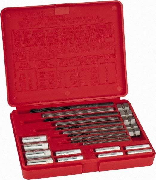 Ridgid - 20 Piece Screw Extractor & Drill Set - Plastic Set Box - Industrial Tool & Supply