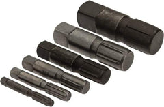 Ridgid - 6 Piece Pipe Extractor Set - Screw Range 1/8 to 1" - Industrial Tool & Supply
