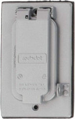 Thomas & Betts - Electrical Outlet Box Aluminum GFCI Receptacle Cover - Includes Gasket & Screw - Industrial Tool & Supply