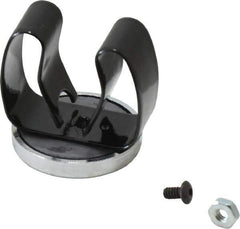 Mag-Mate - 11 Lb Max Pull Force, 1-17/32" Overall Height, 1.41" Diam, Ceramic Cup Magnet - Clamp Style, 1-1/8" Clamp Opening, Chrome Plated - Industrial Tool & Supply