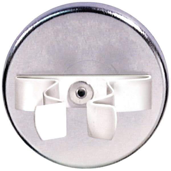 Mag-Mate - 11 Lb Max Pull Force, 1-21/32" Overall Height, 1.41" Diam, Ceramic Cup Magnet - Clamp Style, 1-1/4" Clamp Opening, Chrome Plated - Industrial Tool & Supply