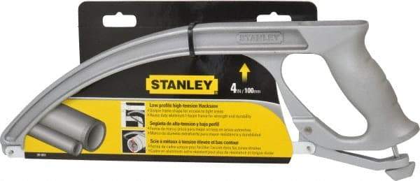 Stanley - 12" Hacksaw - 4" Throat Depth, Ergonomically Design D-Style Handle - Industrial Tool & Supply