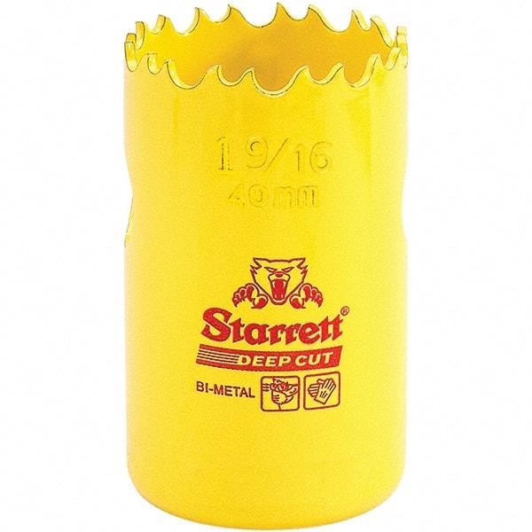 Starrett - 1-9/16" Diam, 2" Cutting Depth, Hole Saw - High Speed Steel Saw, Toothed Edge - Industrial Tool & Supply