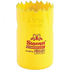Starrett - 1-9/16" Diam, 2" Cutting Depth, Hole Saw - High Speed Steel Saw, Toothed Edge - Industrial Tool & Supply