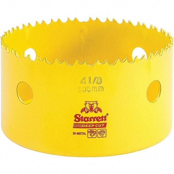 Starrett - 4-1/8" Diam, 2" Cutting Depth, Hole Saw - High Speed Steel Saw, Toothed Edge - Industrial Tool & Supply
