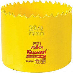 Starrett - 2-3/4" Diam, 2" Cutting Depth, Hole Saw - High Speed Steel Saw, Toothed Edge - Industrial Tool & Supply