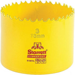Starrett - 3" Diam, 2" Cutting Depth, Hole Saw - High Speed Steel Saw, Toothed Edge - Industrial Tool & Supply