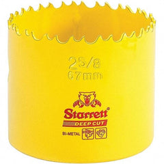 Starrett - 2-5/8" Diam, 2" Cutting Depth, Hole Saw - High Speed Steel Saw, Toothed Edge - Industrial Tool & Supply