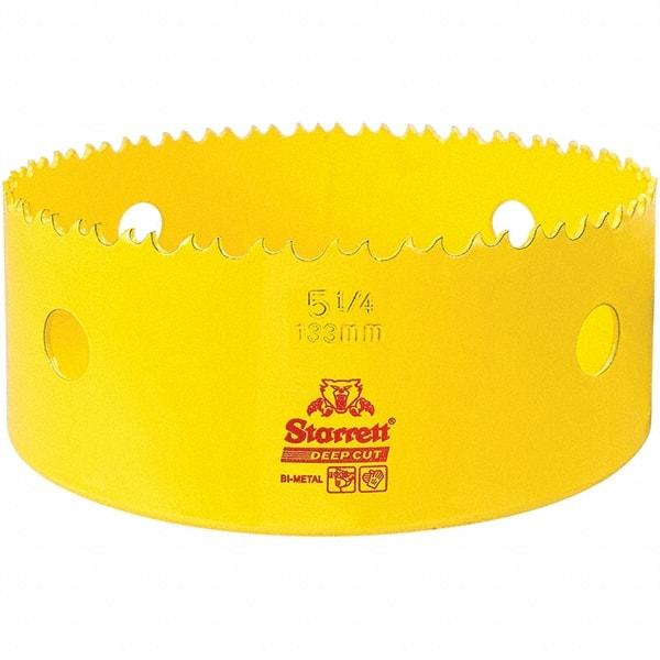 Starrett - 5-1/4" Diam, 2" Cutting Depth, Hole Saw - High Speed Steel Saw, Toothed Edge - Industrial Tool & Supply