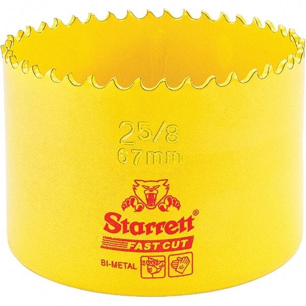 Starrett - 2-5/8" Diam, 1-5/8" Cutting Depth, Hole Saw - High Speed Steel Saw, Toothed Edge - Industrial Tool & Supply