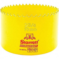 Starrett - 2-3/4" Diam, 1-5/8" Cutting Depth, Hole Saw - High Speed Steel Saw, Toothed Edge - Industrial Tool & Supply