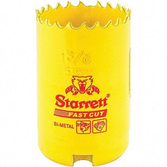 Starrett - 1-3/8" Diam, 1-5/8" Cutting Depth, Hole Saw - High Speed Steel Saw, Toothed Edge - Industrial Tool & Supply