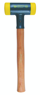 Dead Blow Recoilless Hammer -- 26 oz; Wood Handle; 1-5/8'' Head Diameter - Industrial Tool & Supply