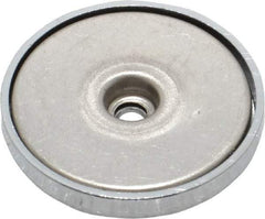 Mag-Mate - 1.24" Diam, 3/16" Cup Height, 3/16" Overall Height, 35 Lb Average Pull Force, 35 Lb Max Pull Force, Neodymium Rare Earth Cup Magnet - Through Hole Style, 1/8" Cup ID, 1/4" Magnet ID, Galvanized - Industrial Tool & Supply
