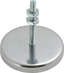 Mag-Mate - 19 Lb Max Pull Force, 5/16" Overall Height, 2-1/32" Diam, Ceramic Cup Magnet - Bolt & Nut Style, Chrome Plated - Industrial Tool & Supply
