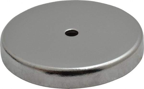 Mag-Mate - 2.03" Diam, 5/16" Cup Height, 5/16" Overall Height, 47.5 Lb Average Pull Force, 47.5 Lb Max Pull Force, Neodymium Rare Earth Cup Magnet - Through Hole Style, 3/16" Cup ID, 7/16" Magnet ID, Galvanized - Industrial Tool & Supply