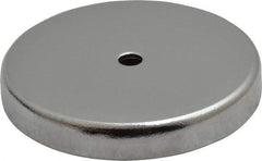 Mag-Mate - 2.03" Diam, 5/16" Cup Height, 5/16" Overall Height, 47.5 Lb Average Pull Force, 47.5 Lb Max Pull Force, Neodymium Rare Earth Cup Magnet - Through Hole Style, 3/16" Cup ID, 7/16" Magnet ID, Galvanized - Industrial Tool & Supply
