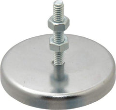 Mag-Mate - 41 Lb Max Pull Force, 3/8" Overall Height, 2.63" Diam, Ceramic Cup Magnet - Bolt & Nut Style, Chrome Plated - Industrial Tool & Supply