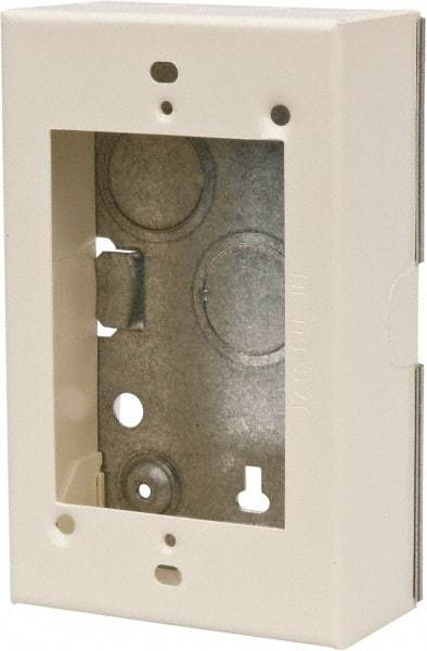 Wiremold - 1 Gang, (2) 1/2" Knockouts, Steel Rectangle Device Box - 4-5/8" Overall Height x 2-7/8" Overall Width x 1-3/8" Overall Depth - Industrial Tool & Supply