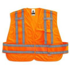 8244PSV XL/2XL ORANGE SAFETY VEST - Industrial Tool & Supply