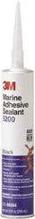 3M - 12.8 oz Cartridge Black Polyurethane Marine Adhesive Sealant - 190°F Max Operating Temp, 48 hr Tack Free Dry Time - Industrial Tool & Supply