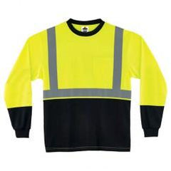 8291BK 3XL LIM/BLK LG SLV T-SHIRT - Industrial Tool & Supply