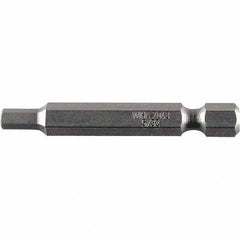 Wiha - 1/8" Power Bit - 1/4" Drive, 2" OAL - Industrial Tool & Supply