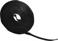 VELCRO Brand - 150 Piece 3/4" Wide x 6" Piece Length, Self Fastening Tie/Strap Hook & Loop Strap - Perforated/Pieces Roll, Black, Printable Surface - Industrial Tool & Supply