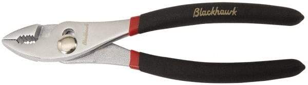 Blackhawk by Proto - 8-1/8" OAL, 15/16" Jaw Length, 1-3/16" Jaw Width, Slip Joint Pliers - Curved Jaw, Curved Head, Wire Cutting Shear - Industrial Tool & Supply