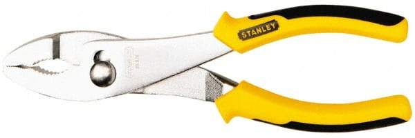 Stanley - 8-3/8" OAL, 1-11/16" Jaw Length, Slip Joint Pliers - 2 Positions, Serrated Jaw, Slip Joint Head, Slip Joint Plier Tool, Serrated Pipe Jaw - Industrial Tool & Supply