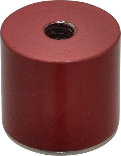 Value Collection - 13/16" Diam, 1/4-20 Thread, 10 Lb Average Pull Force, Nickel Chrome Plated Alnico Pot Magnets - 3/4" High - Industrial Tool & Supply