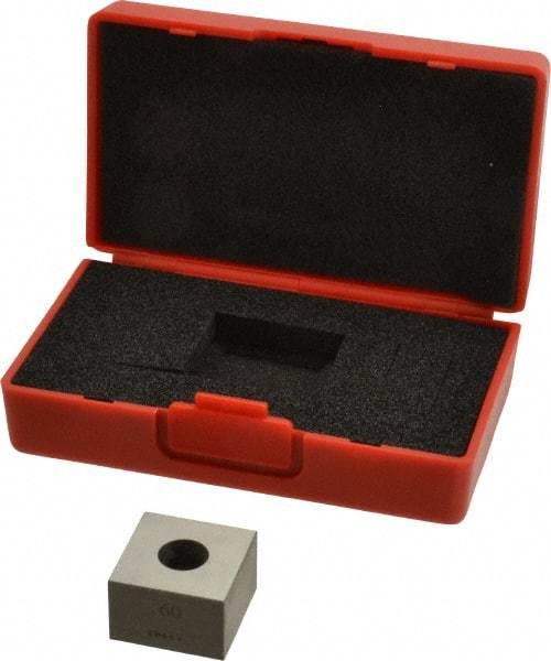 Value Collection - 0.6" Square Steel Gage Block - Accuracy Grade 0, Includes NIST Traceability Certification - Industrial Tool & Supply