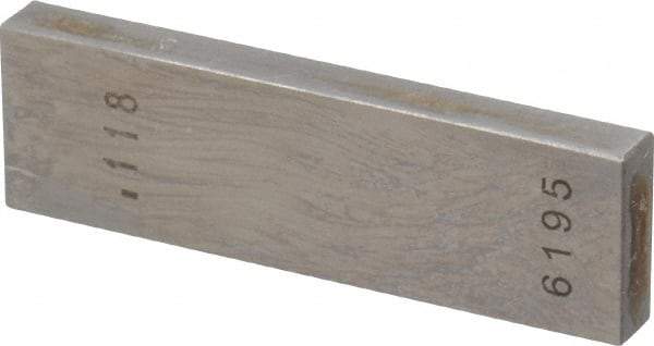 Value Collection - 0.118" Rectangular Steel Gage Block - Accuracy Grade 0, Includes NIST Traceability Certification - Industrial Tool & Supply