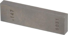 Value Collection - 0.147" Rectangular Steel Gage Block - Accuracy Grade 0, Includes NIST Traceability Certification - Industrial Tool & Supply