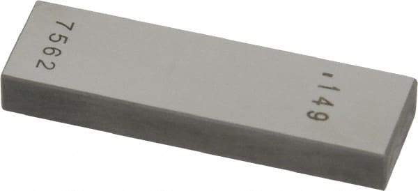 Value Collection - 0.149" Rectangular Steel Gage Block - Accuracy Grade 0, Includes NIST Traceability Certification - Industrial Tool & Supply