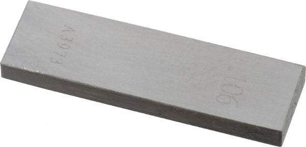 Value Collection - 0.106" Rectangular Steel Gage Block - Accuracy Grade AS-1, Includes NIST Traceability Certification - Industrial Tool & Supply