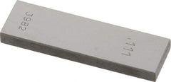 Value Collection - 0.111" Rectangular Steel Gage Block - Accuracy Grade AS-1, Includes NIST Traceability Certification - Industrial Tool & Supply